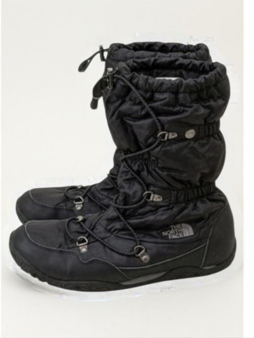 The North Face Ice Queen Quilted Winter Waterproof Snow Boots with Toggle Laces